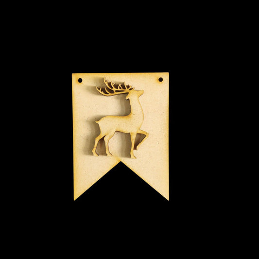Reindeer - Christmas bunting (MDF)