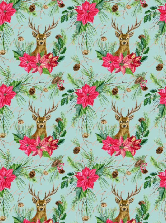 Reindeer Stag   ( Christmas - Decoupage Sheet )