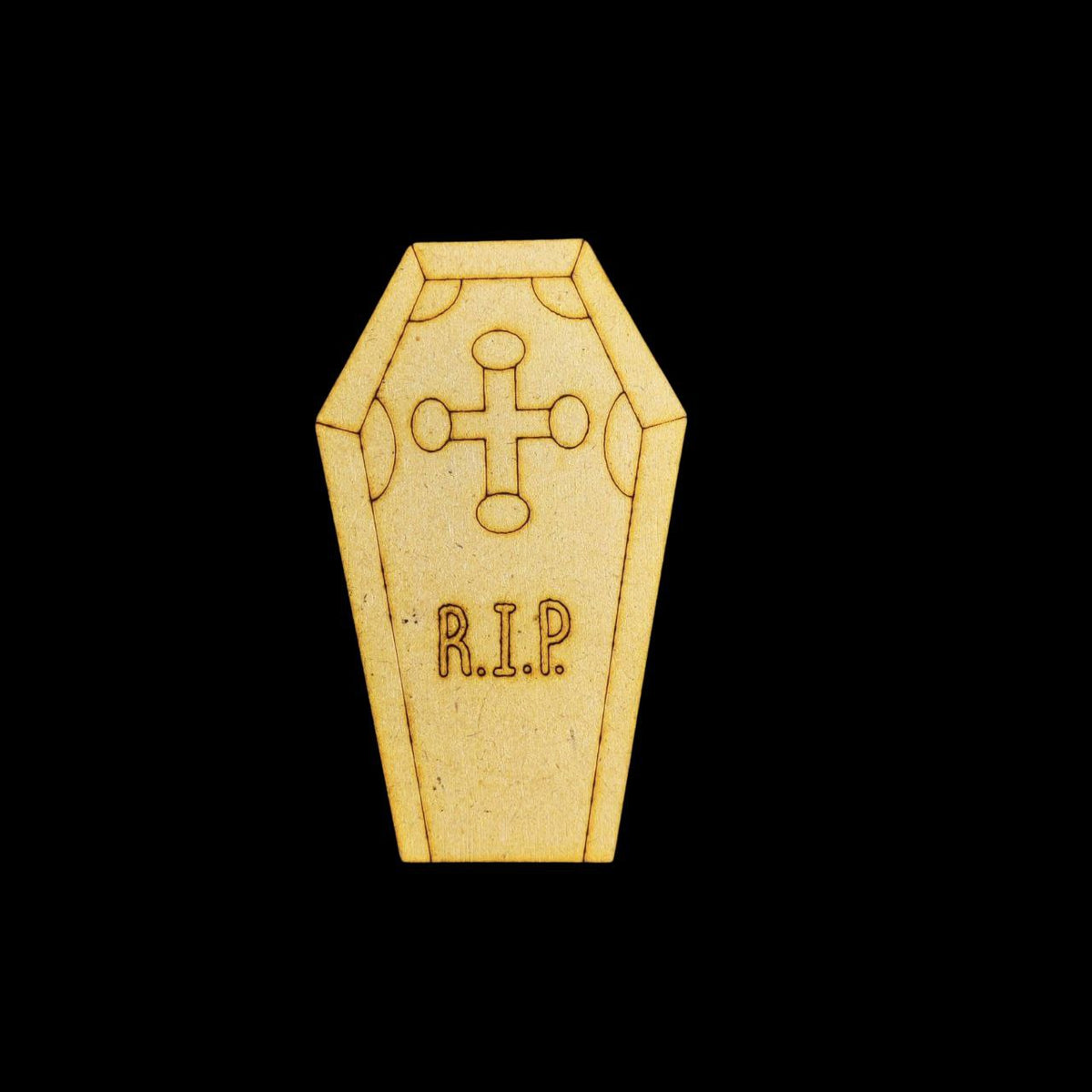 Rest in peace coffin (MDF Premarked Base -Halloween Collection) Lasercut