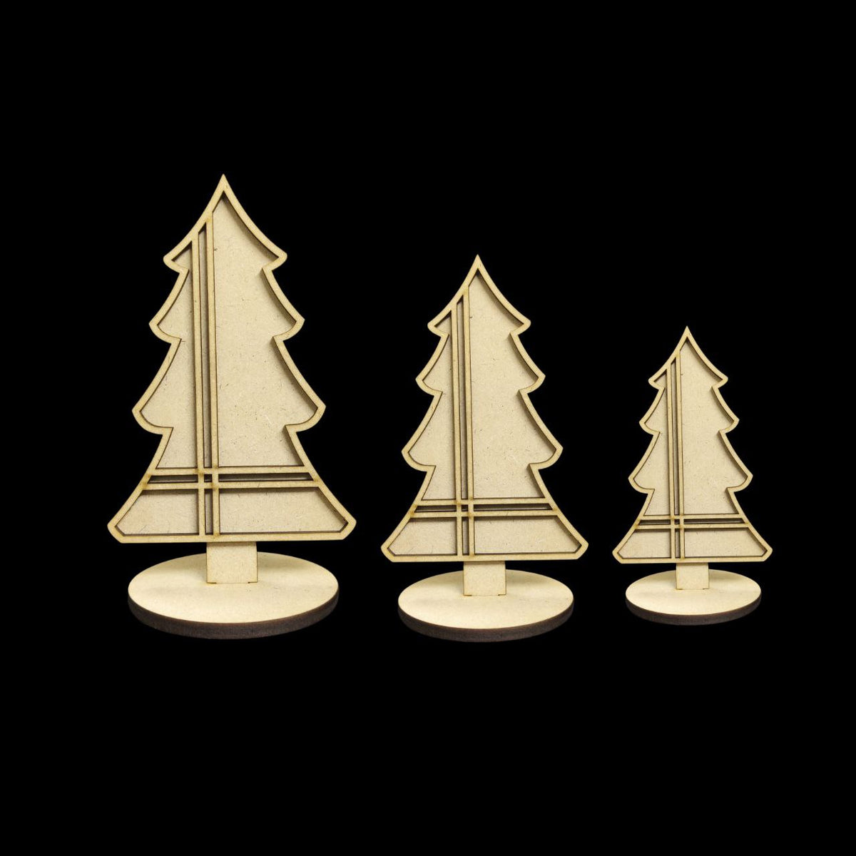 Ribbon Tree (3D DIY Desk Christmas Tree - MDF)