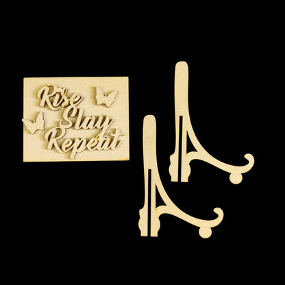 Rise Slay Repeat (Motivational Desk stand) MDF