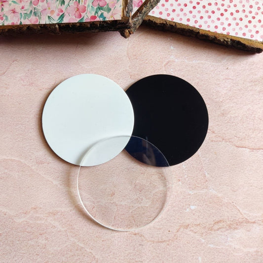 Round Acrylic Coaster cum Fridge Magnet Base
