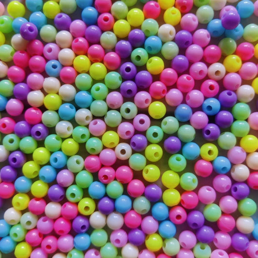 Round Balls - Colourful Mini Plastic Beads