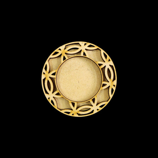 Round - Mini Cutwork - Diwali (MDF Tealight Holder) 3