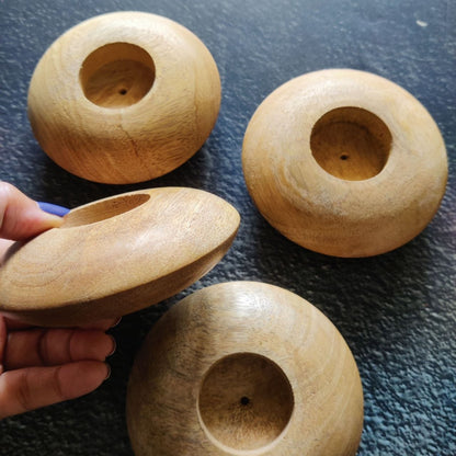 Round Disc - Mango wood Tealight Holder