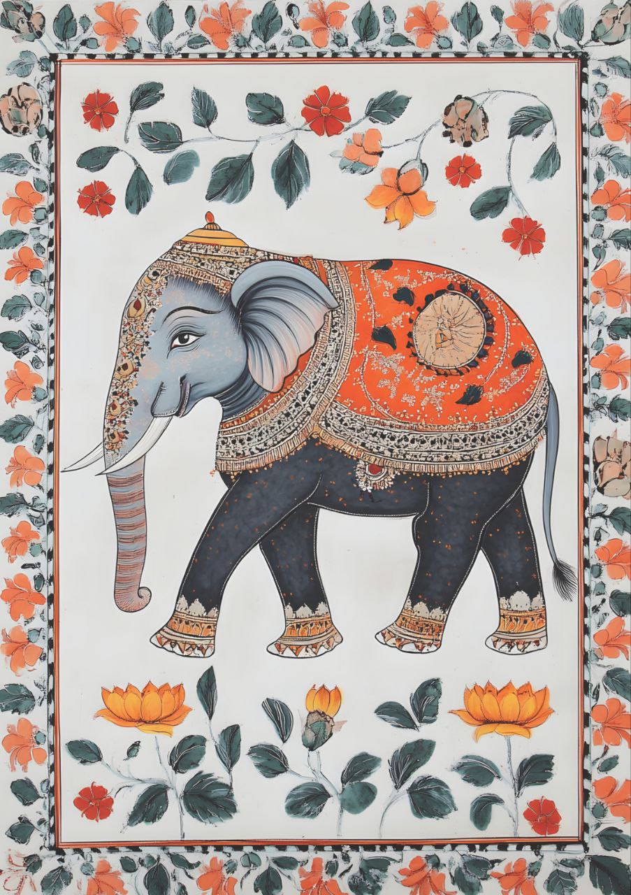 Royal Elephant Wall Art - 6 (Full Size - Decoupage Paper)