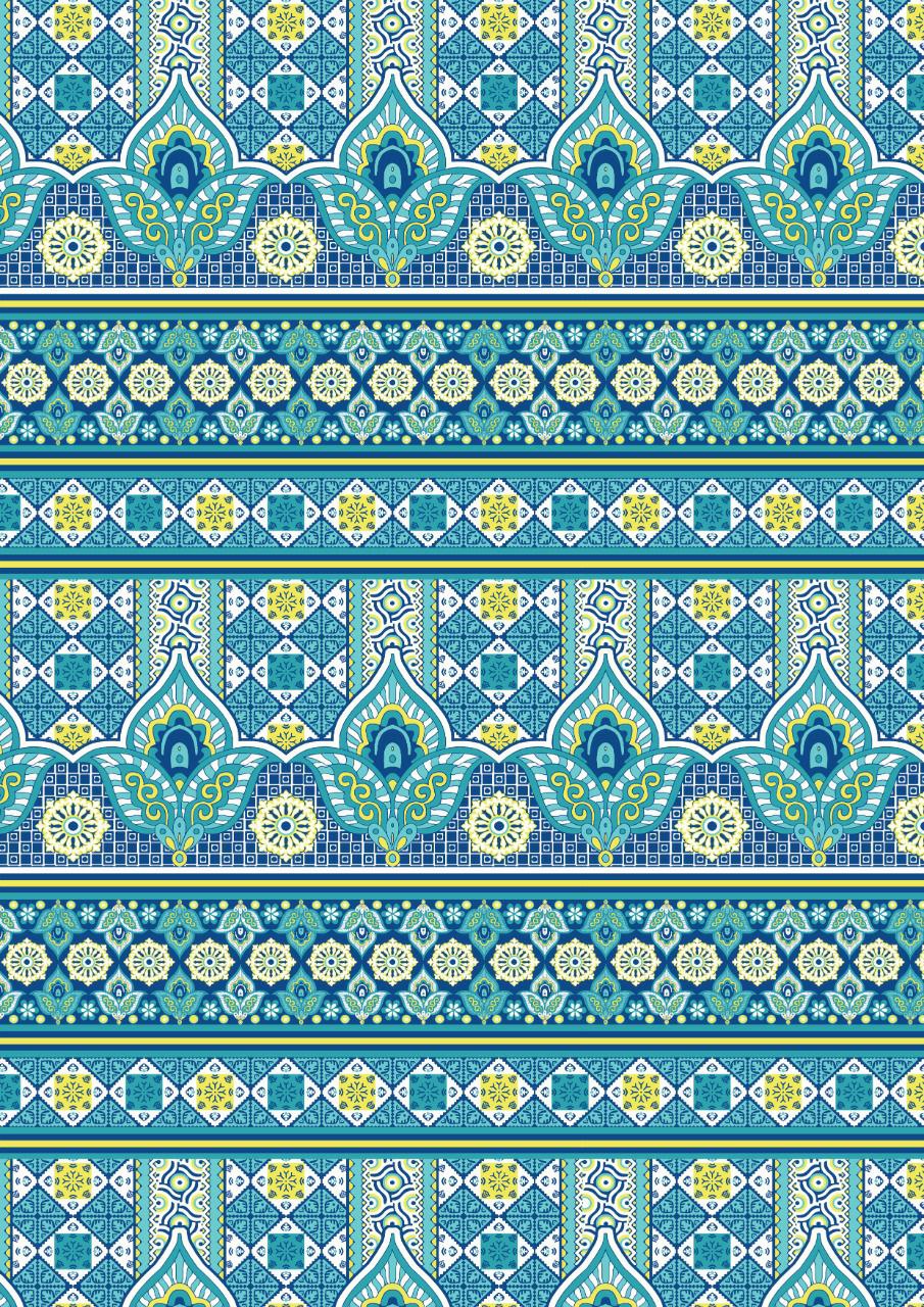 Royal Turquoise Fabric (Decoupage Paper)