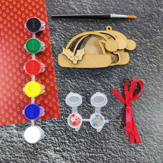 Santa Cap - Shaker Ornaments DIY Kit (MDF) Christmas