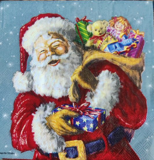 Santa-Claus Gifts sack  Christmas eve ( German Napkins Tissues )