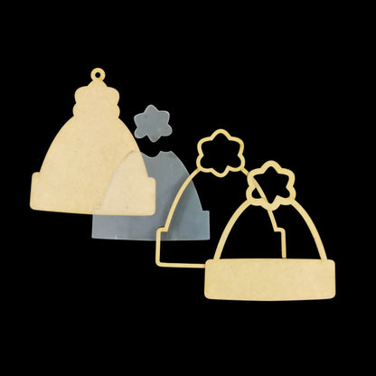 Santa Claus Beanie Cap - (Christmas MDF Shakers)