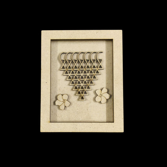 Saraswati Yantra + Transparent Acrylic Layer (MDF Festive)