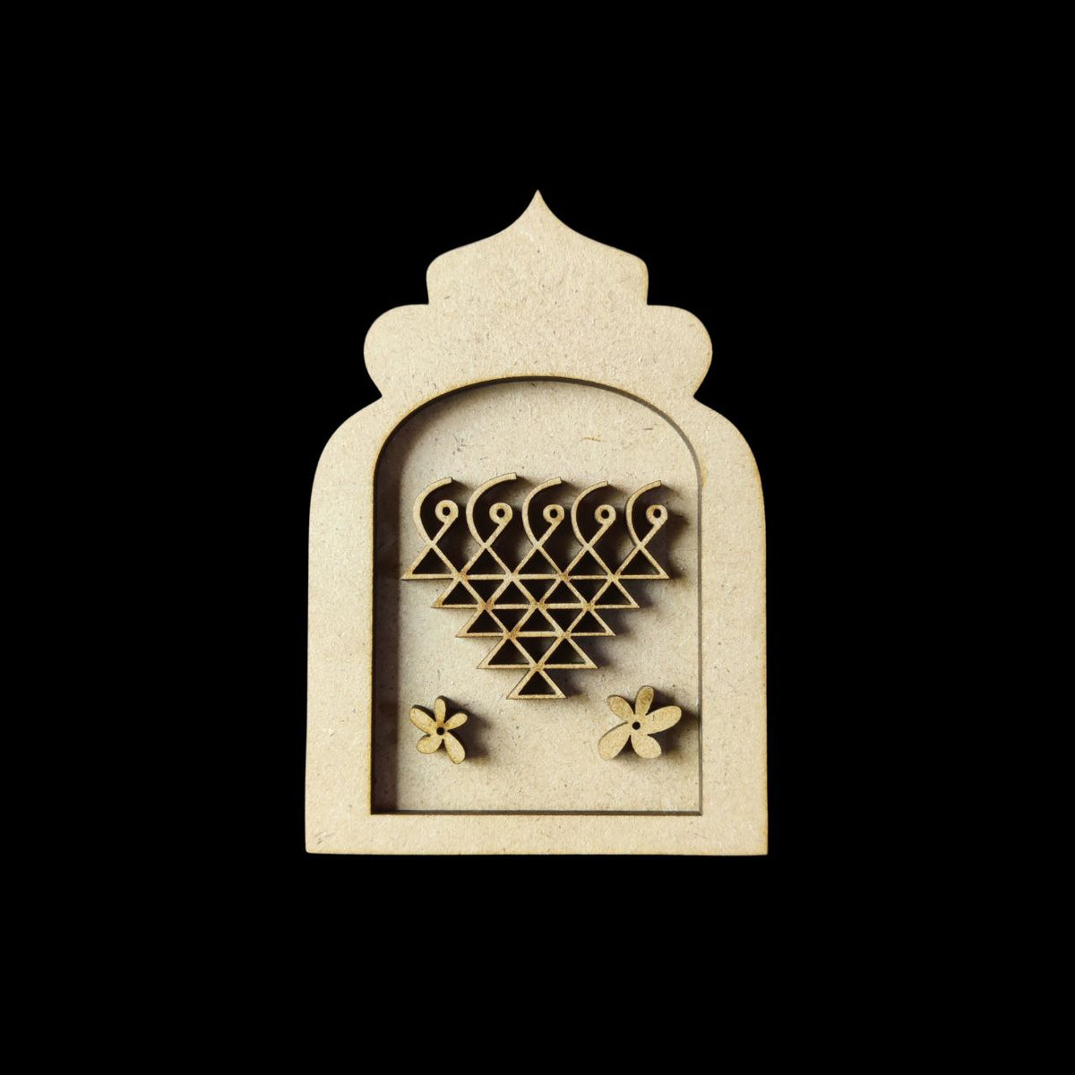 Saraswati Yantra Base - Jharokha Frame (MDF Festive)