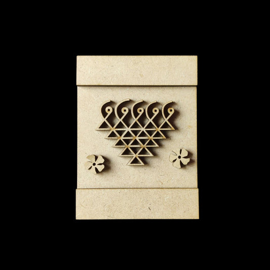 Saraswati Yantra Base - Rectangle (MDF Festive)
