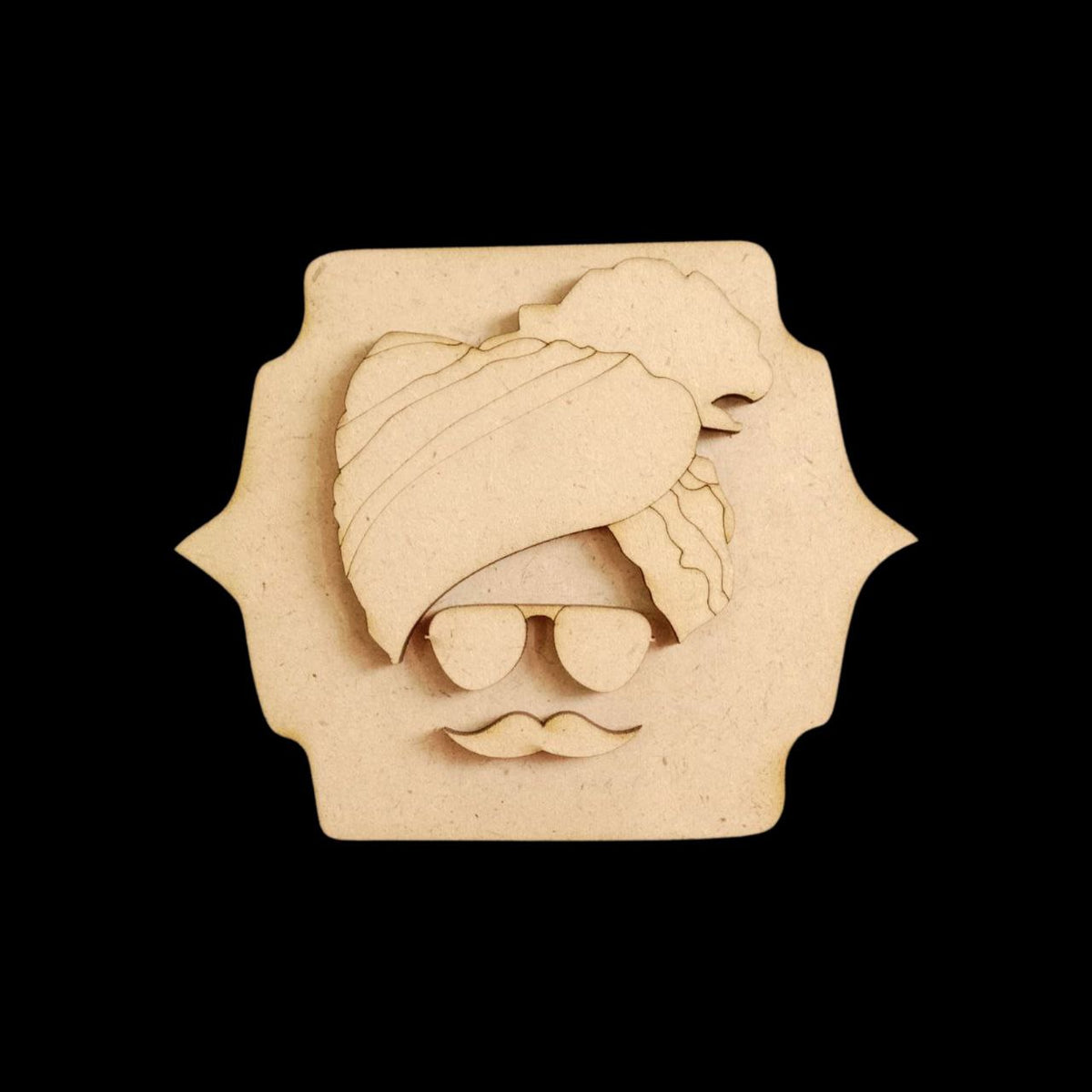 Sardar Jatt Dude (MDF Fridge Magnet Base, Wall Decor)