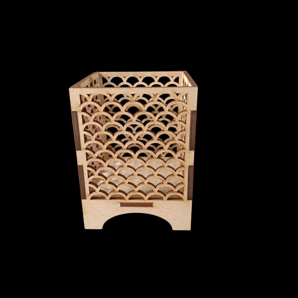 Semi Circle Scales - Fish Scales (MDF -Lasercut Tealight Lantern) Festive