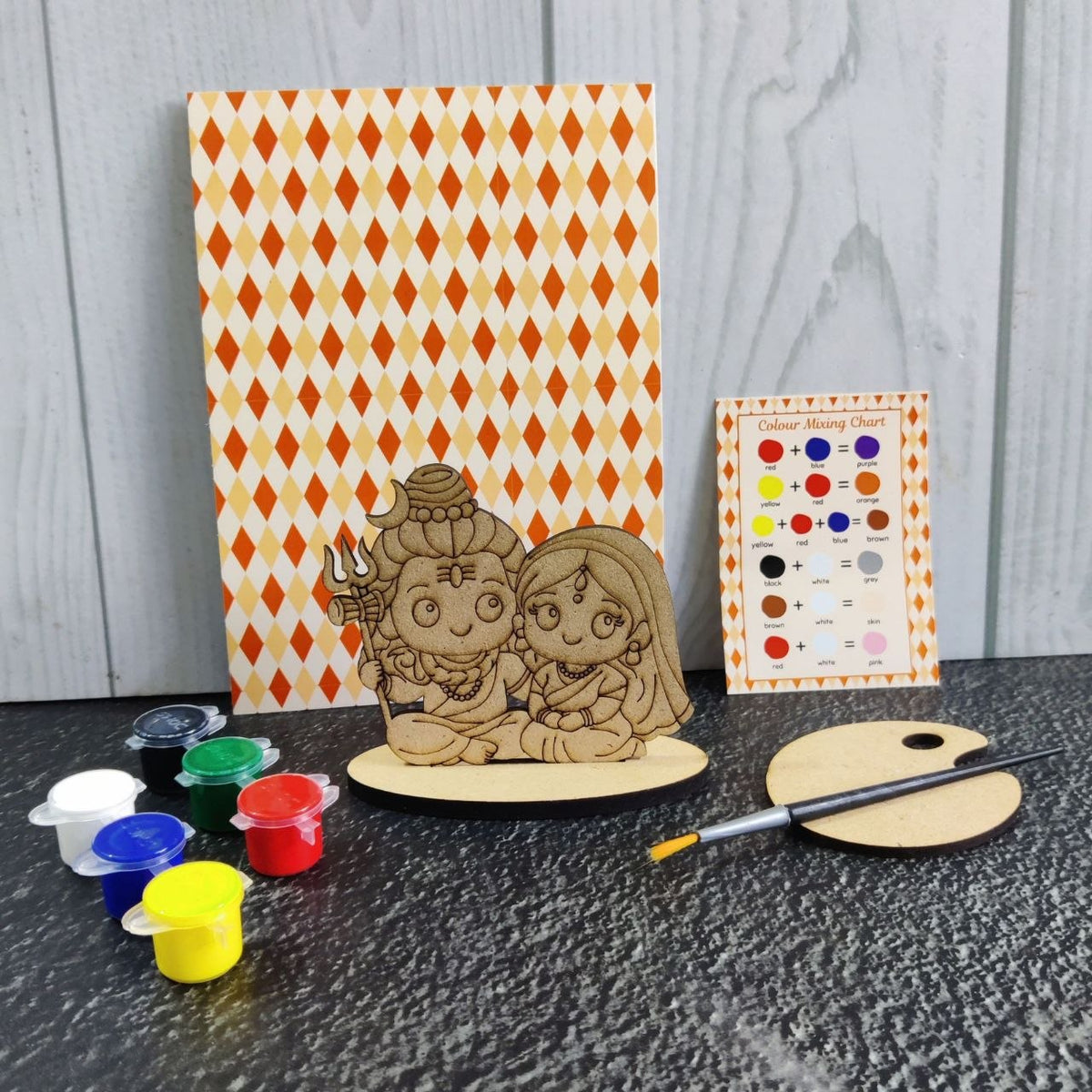 Shiv and Parvati - DIY Standee Kit MDF