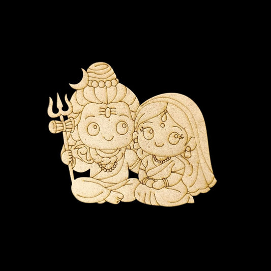 Shiv and Parvati (MDF Premarked Base)