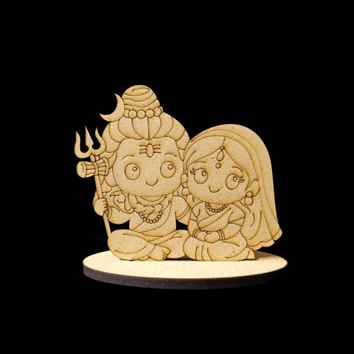 Shiv and Parvati (MDF Premarked Stand)
