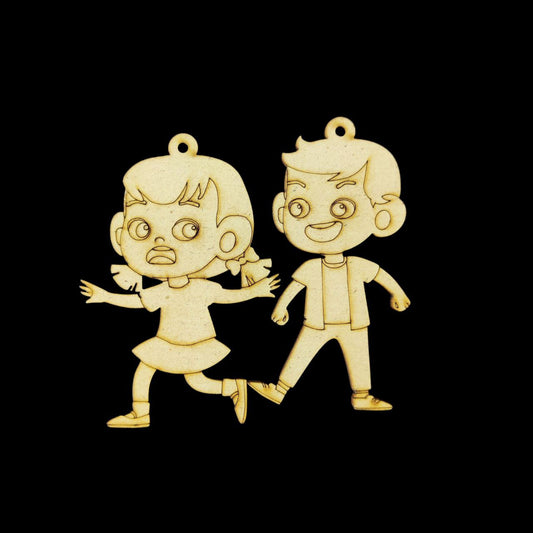 Sibling Keychain base (MDF) Rakshan Bandhan