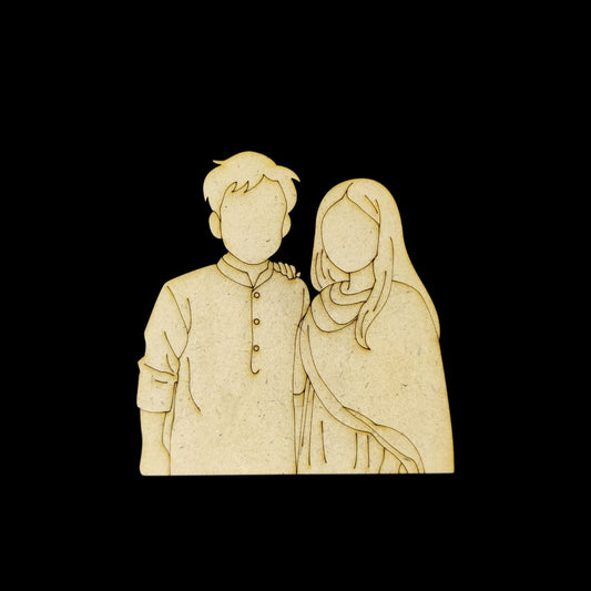 Siblings Pic (MDF Premarked Base - Raksha Bandhan)