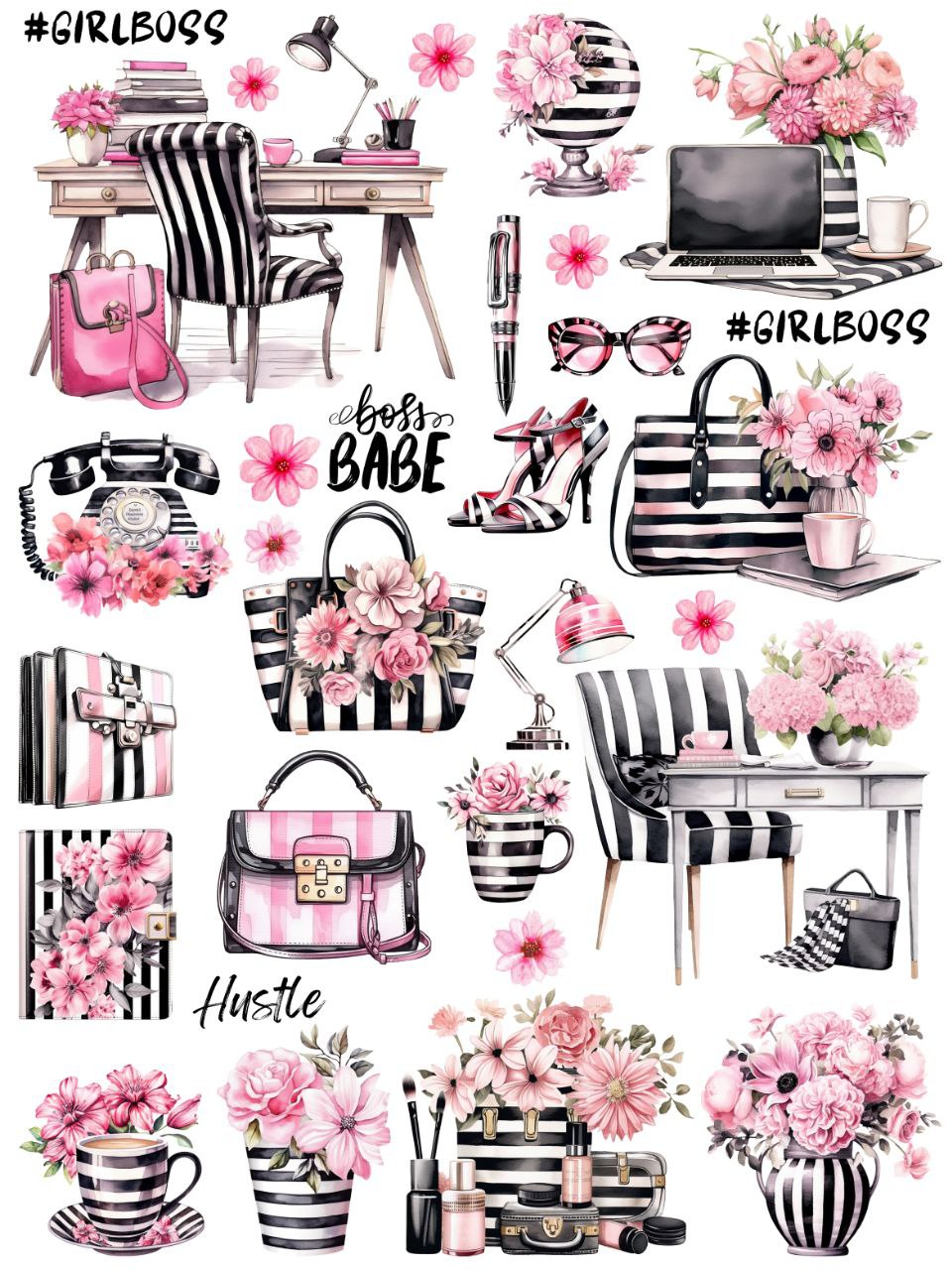 Girl Boss -Motivational Quotes (Instant Transfer Sheet)
