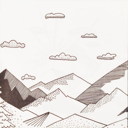 Mountain Sketch ( German Napkins Tissues )