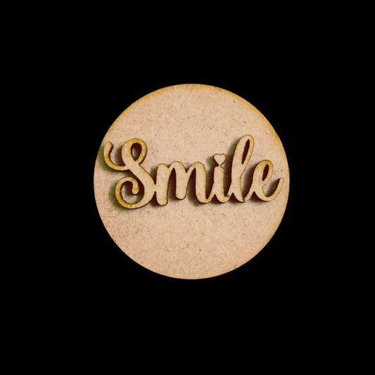 Smile (MDF Round Fridge Magnet Base)