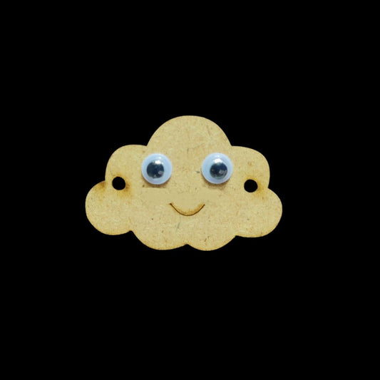 Smiling Cloud - Googly Eyes Rakhi Base (MDF)