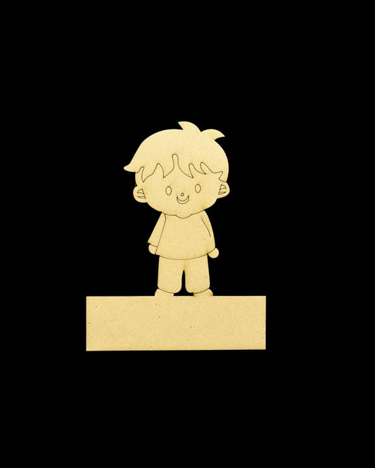 Smiling Lil Boy (Mini Name Board MDF) Personalised