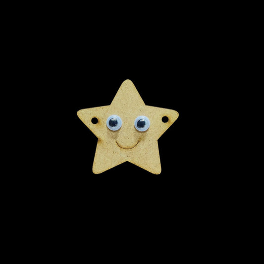 Smiling Star - Googly Eyes Rakhi Base (MDF)