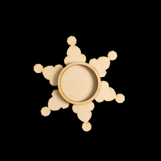 Snowflake (MDF tealight base - Christmas Festive) 2