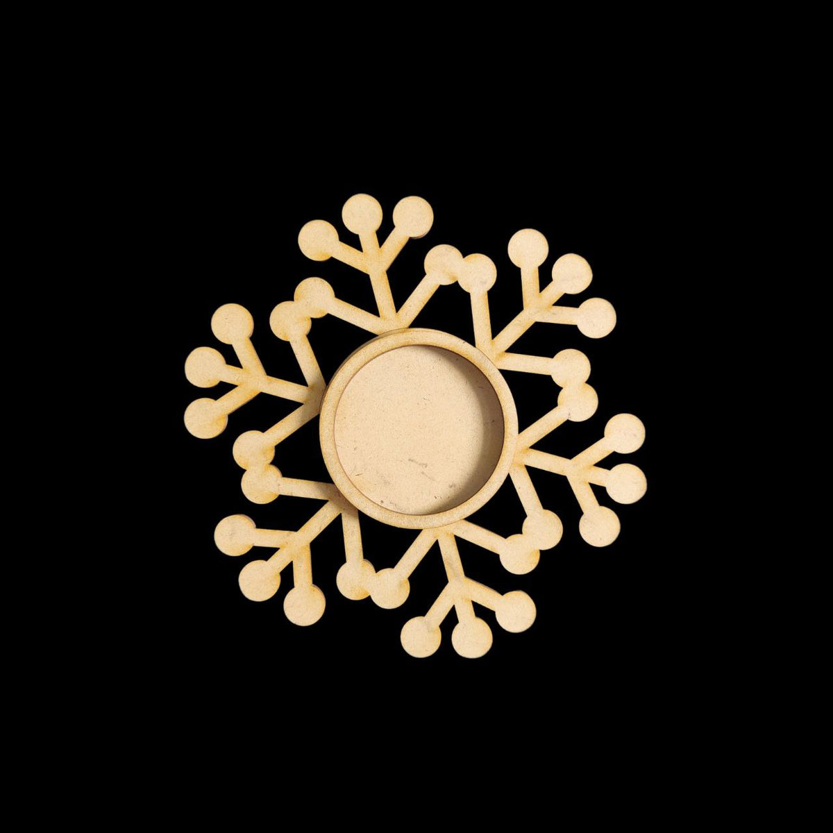 Snowflake (MDF tealight base - Christmas Festive) 3