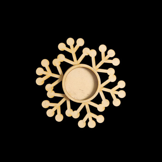 Snowflake (MDF tealight base - Christmas Festive) 3