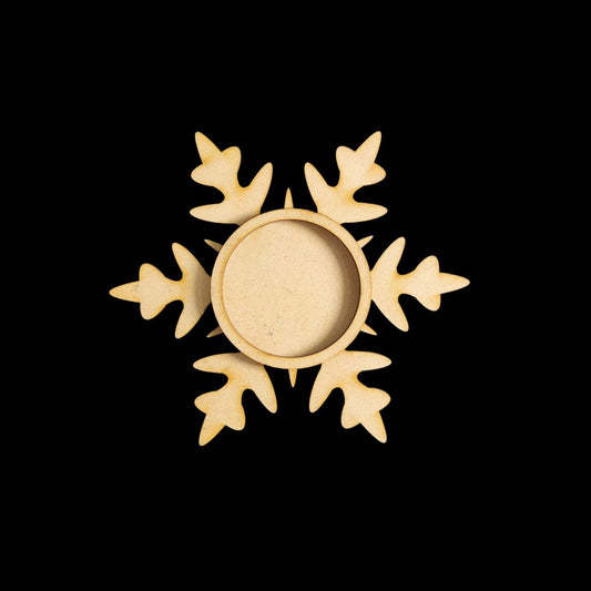 Snowflake (MDF tealight base - Christmas Festive) 4