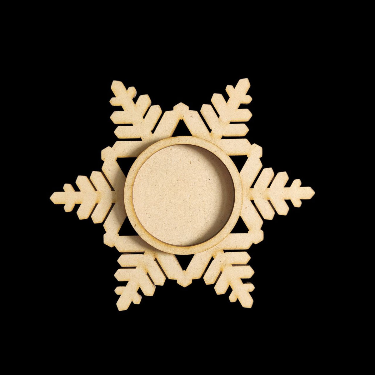 Snowflake (MDF tealight base - Christmas Festive) 5