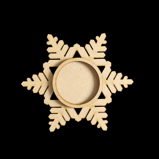 Snowflake (MDF tealight base - Christmas Festive) 5