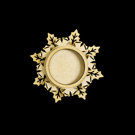 Snowflake - Layered Tealight Holder (MDF)Christmas - 1