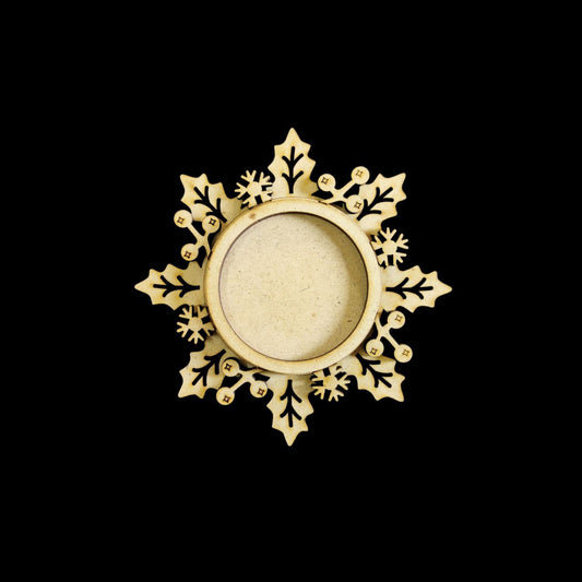 Snowflake - Layered Tealight Holder (MDF)Christmas - 5