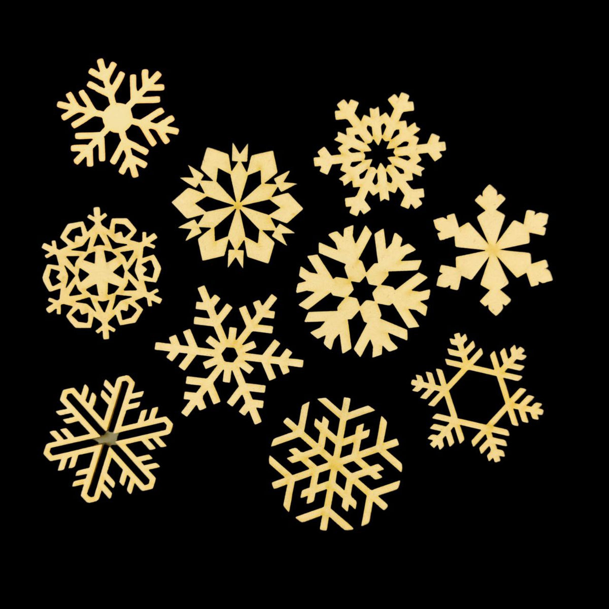 Snowflakes Bundle (MDF embellishments - Festive Christmas)