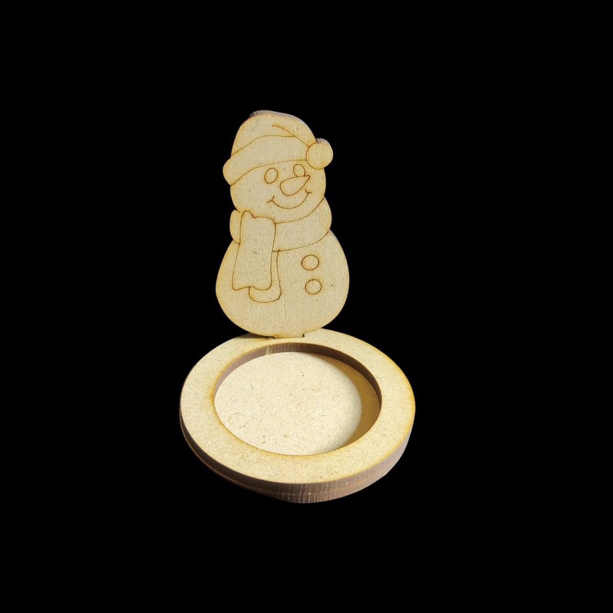 Snowman - Mini Tealight Holder (MDF) Christmas