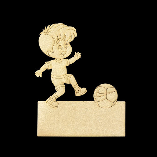 Soccer Boy (Mini Name Board - MDF) Personalised