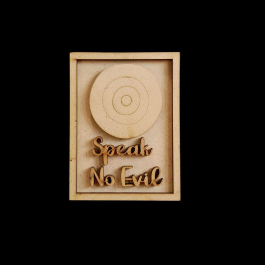 Speak no Evil - Evil Eye Quotes (Fridge Magnet Base & Wall Decor - MDF Festive)