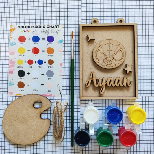 Spiderman - Personalised DIY Name Plate Kit (MDF)