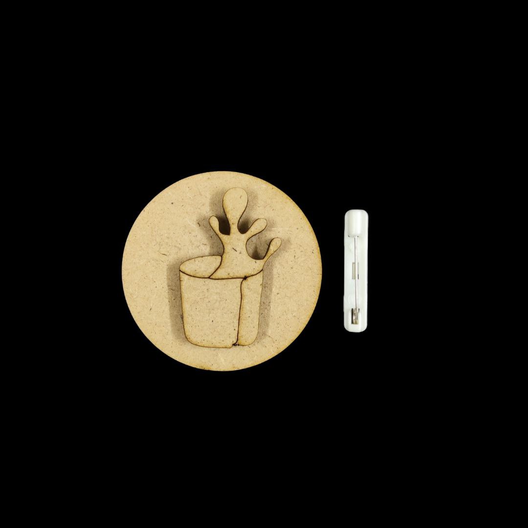 Splash Bucket - Holi Badge Pin (MDF)