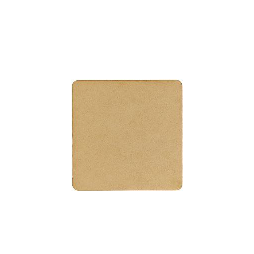 Square Curved Coaster | Plain base ( LaserCut MDF )