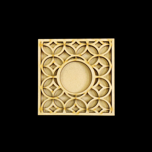 Square Cutwork - Diwali (MDF Tealight Holder) 1