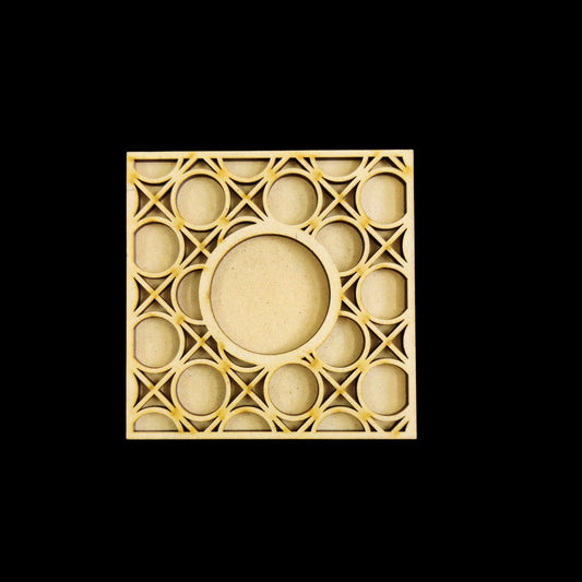 Square Cutwork - Diwali (MDF Tealight Holder) 2