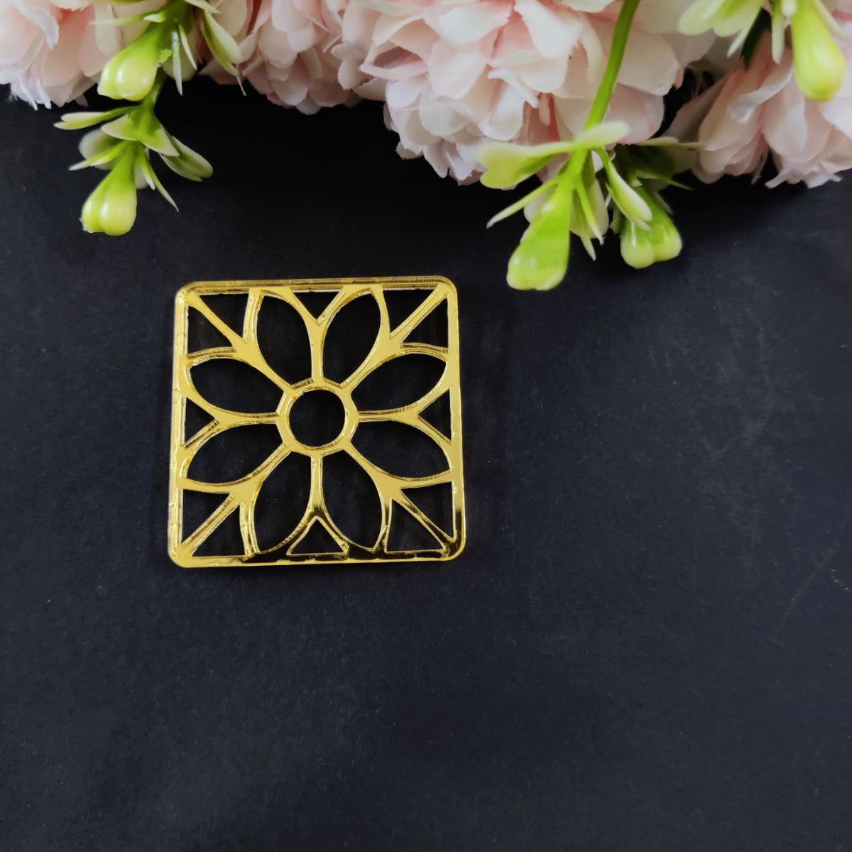 Square Floral Rakhi ( Acrylic )