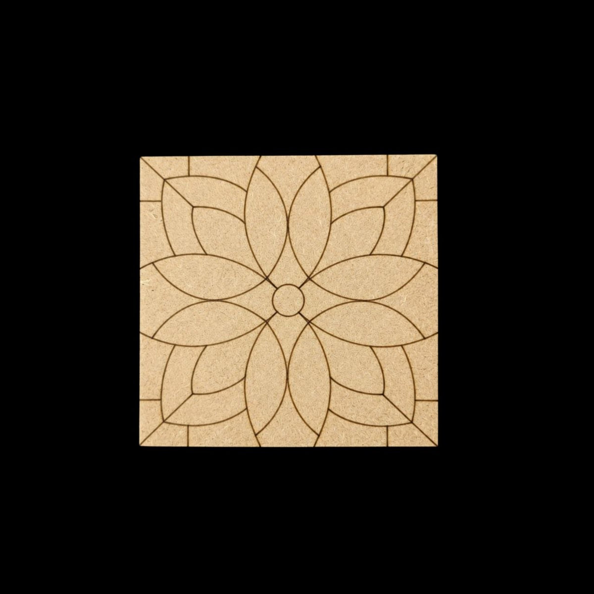 Square Floral Mandala - Premarked Base (MDF)