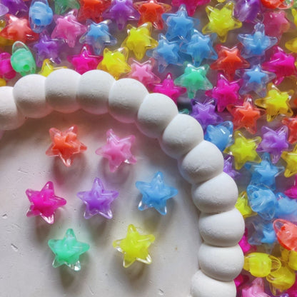 Star - Colourful Plastic Beads
